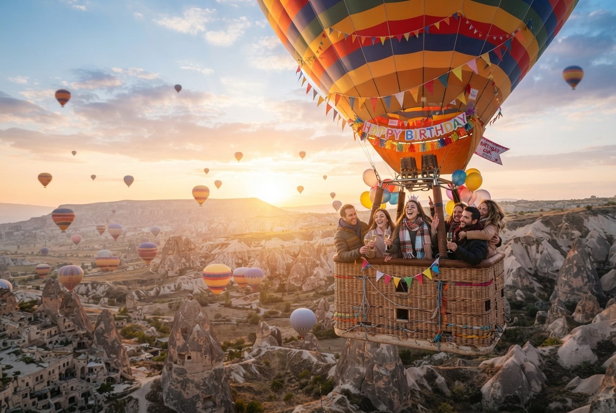 Doğum günü balon kutlaması